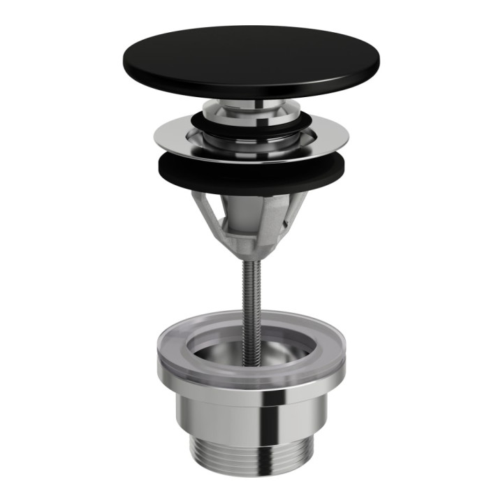  Korek Laufen typu klik-klak z ceramiczną osłoną odpływu wykonaną z materiału SaphirKeramik - czarny połysk