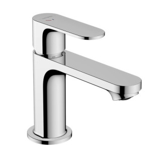 Jednouchwytowa bateria umywalkowa Hansgrohe Rebris S 110 CoolStart z kompletem odpływowym z cięgłem - chrom