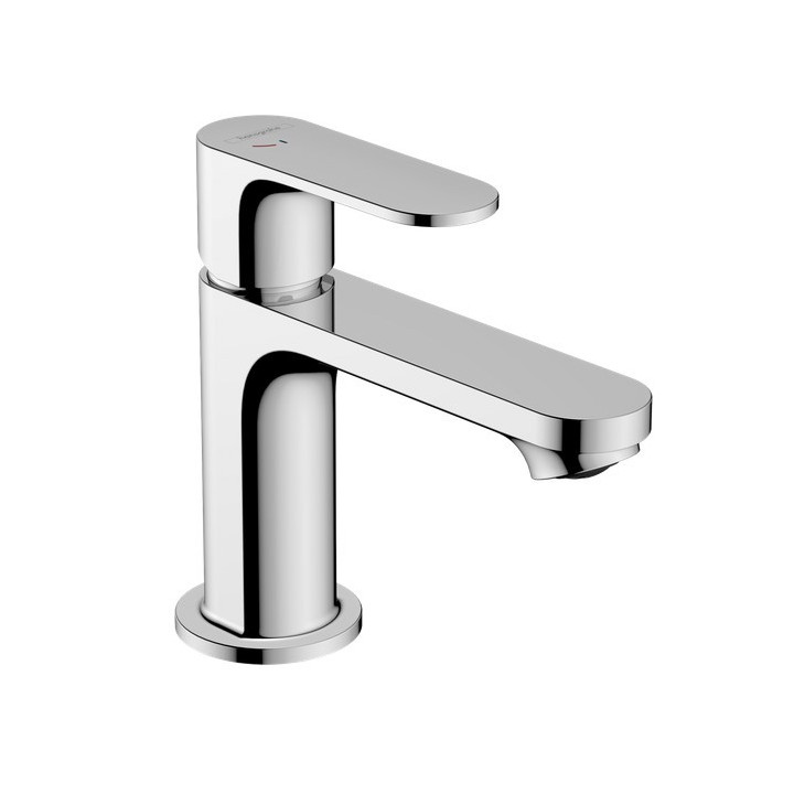 Jednouchwytowa bateria umywalkowa Hansgrohe Rebris S 110 CoolStart z kompletem odpływowym z cięgłem - chrom