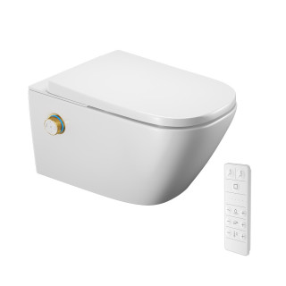 Toaleta myjąca Excellent Dakota 2.0 S2 z pilotem, pokrętło sterujące czarne