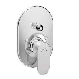 Jednouchwytowa bateria umywalkowa Hansgrohe Rebris S 110 CoolStart z kompletem odpływowym z cięgłem - chrom