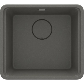 Zlewozmywak granitowy Deante Magnetic, 56x50cm, wpuszczany w blat - czarny