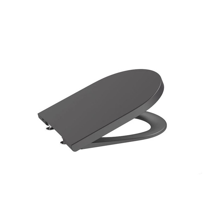 Deska sedesowa wolnoopadająca Compacto Roca Inspira Round, onyks