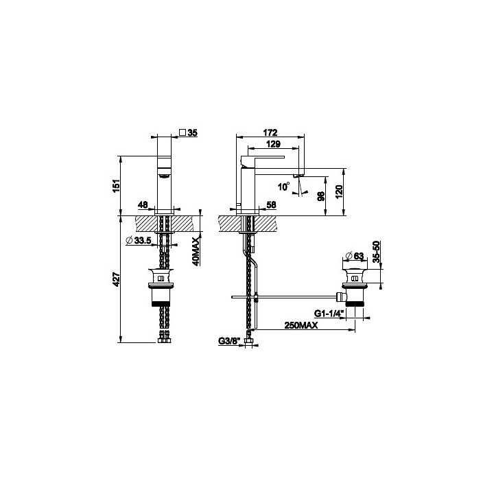 Bateria umywalkowa Gessi Rettangolo- sanitbuy.pl