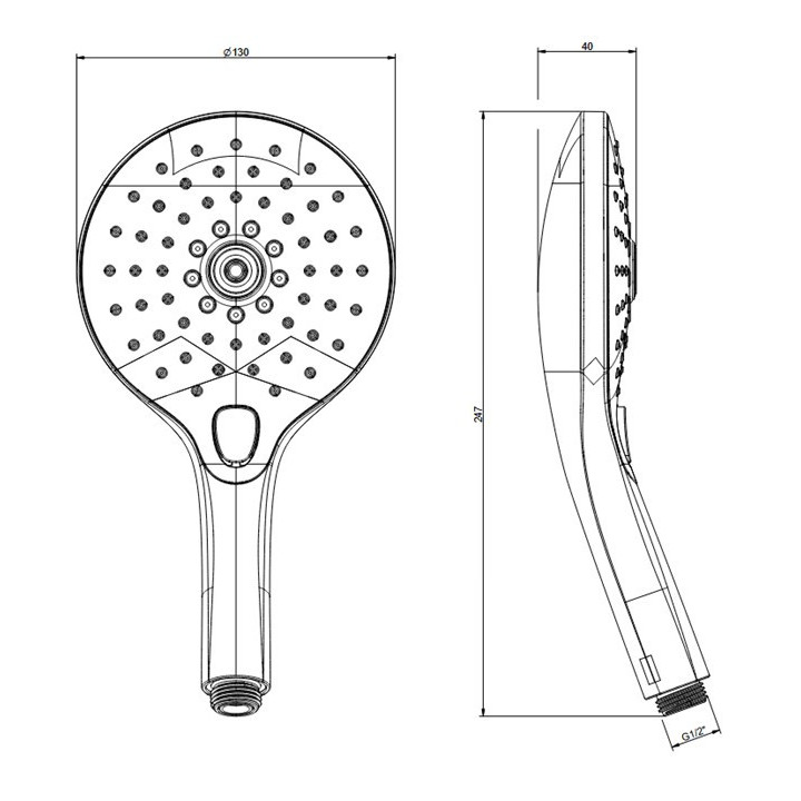 Słuchawka prysznicowa Gessi Anello, z trzema strumieniami - Copper Brushed PVD