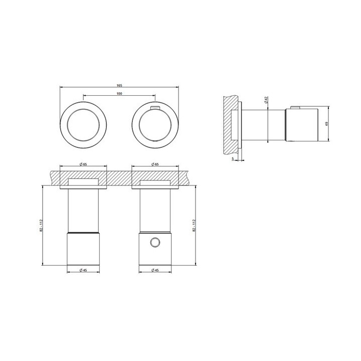 PYTAJ O RABAT ! Bateria wannowa 3-otworowa Gessi Rettangolo na brzeg wanny - finox brushed nickel