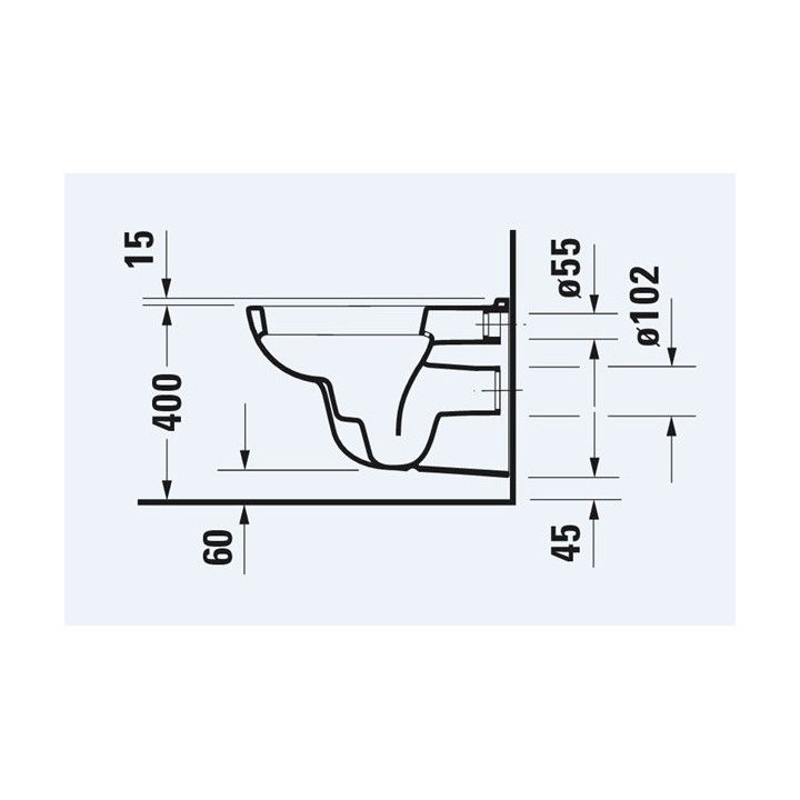 Miska toaletowa wisząca Duravit D-code, 355x545 mm, Biały Alpin- sanitbuy.pl