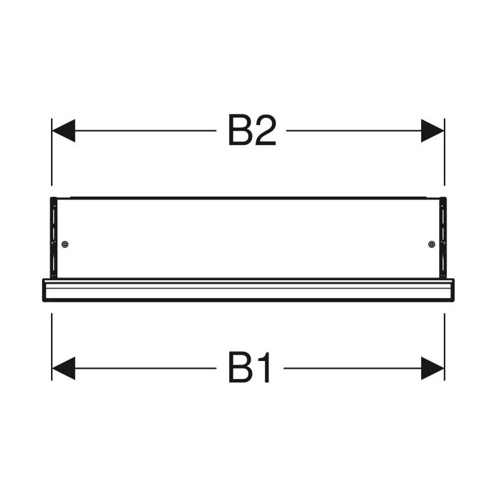 Szafka z lustrem Geberit One z ComfortLight i jednymi drzwiami, montaż natynkowy, wysokość 90 cm - kolor biały, powierzchnia alu