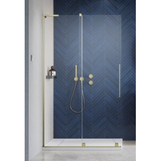 Kabina prysznicowa Radaway Furo-SL Brushed Gold Walk-in 1200x2000 mm, wersja prawa - szkło przejrzyste, profil złoty szczotkowan