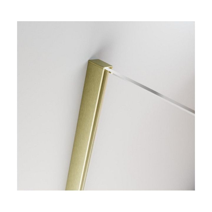 Kabina prysznicowa Radaway Furo-SL Brushed Gold Walk-in 1200x2000 mm, wersja prawa - szkło przejrzyste, profil złoty szczotkowan