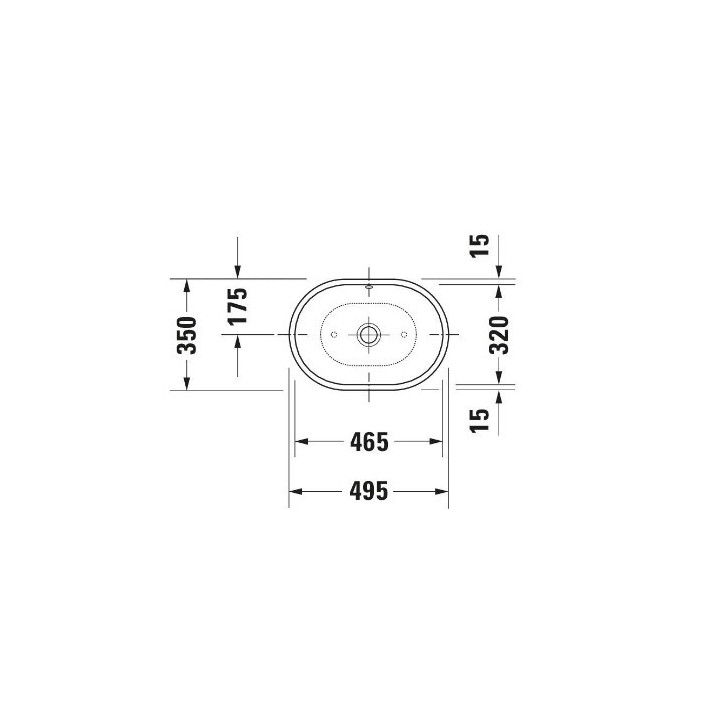 Umywalka stawiana, Duravit Foster, 495x350 mm, Biały Alpin- sanitbuy.pl