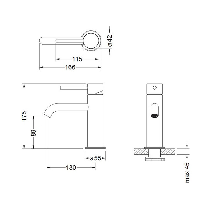 PYTAJ O RABAT ! Bateria umywalkowa Blue Water Denver Jednouchwytowa z obrotowym perlatorem, chrom 