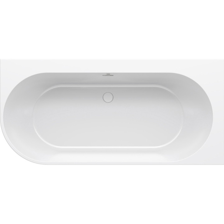 Wanna wolnostojąca Ravak Freedom Corner II Tec 175x86 cm, wariant prawy - Smoke Grey-biała, osłona odpływu biała