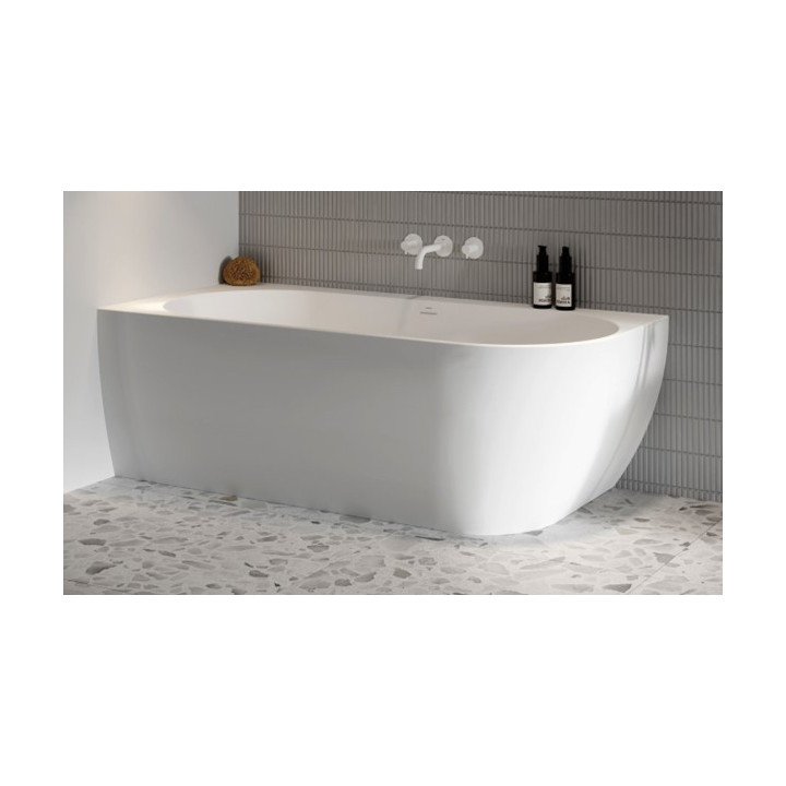 Wanna wolnostojąca do ściany Ravak Freedom Corner 170x80 cm, wariant prawy - biała, osłona odpływu biała