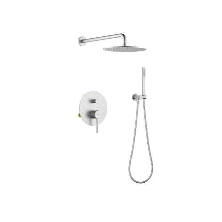 Bateria umywalkowa Blue Water Boston podtynkowa, z korkiem klik-klak - nikiel