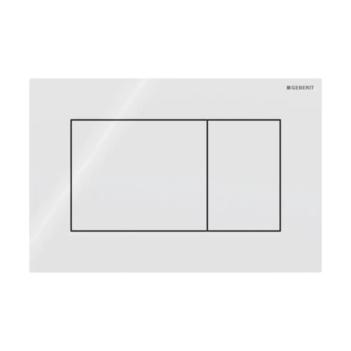 Przycisk uruchamiający Geberit Sigma01 do spłukiwania dwudzielnego, prostokątny - czarny