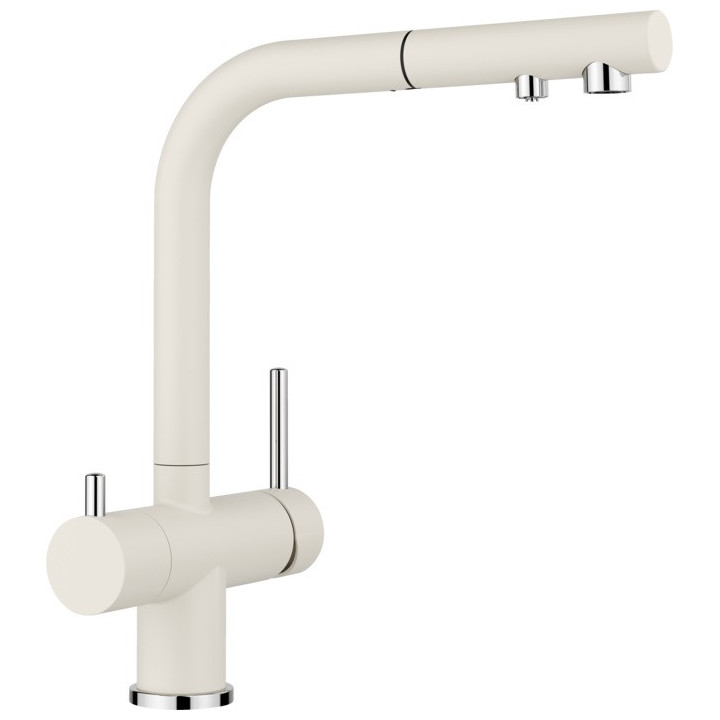 Bateria kuchenna Blanco Fontas-S II, wyciągana wylewka, dwuobwodowa - satin gold