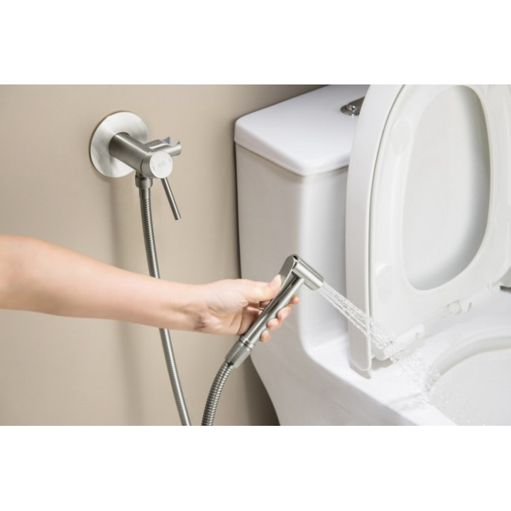 Zestaw wannowy podtynkowy Blue Water Boston z wylewką i prysznicem - nikiel