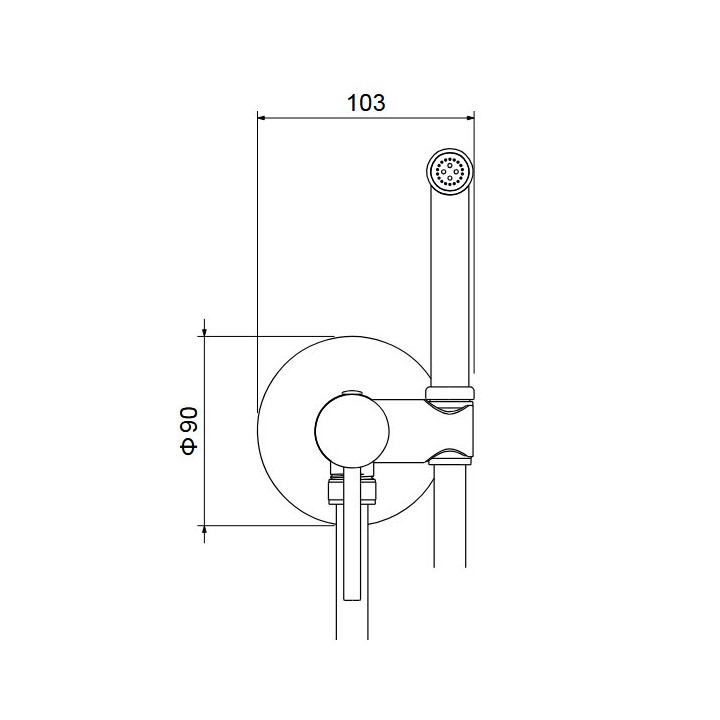 Zestaw wannowy podtynkowy Blue Water Boston z wylewką i prysznicem - nikiel