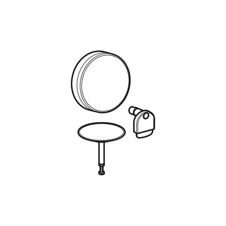 Zestaw wykończeniowy do odpływu ściennego do prokrycia płytkami ceramicznymi bez ramki, Geberit