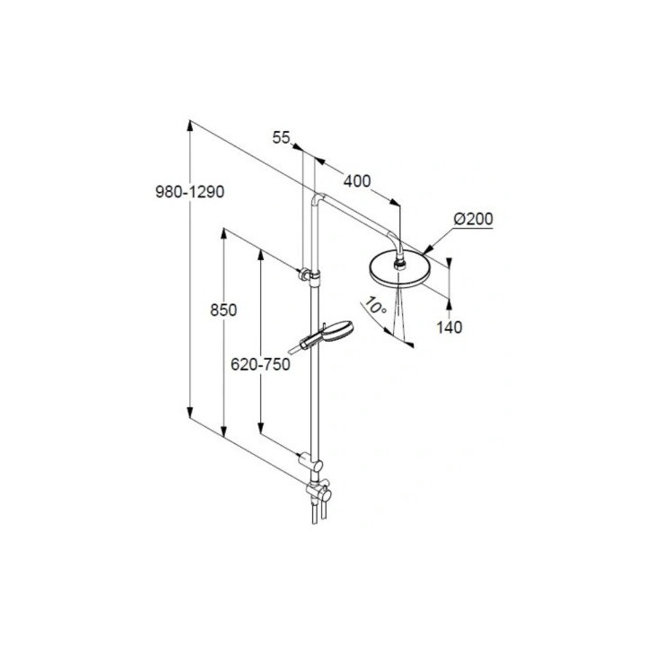 Kludi Logo Zestaw prysznicowy Dual Shower System chrom