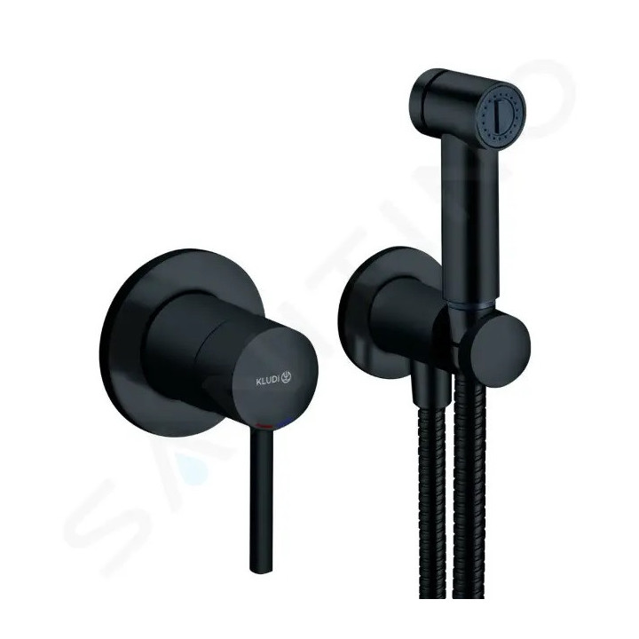 Zestaw higieniczny - komplet Kludi BOZZ, czarny mat