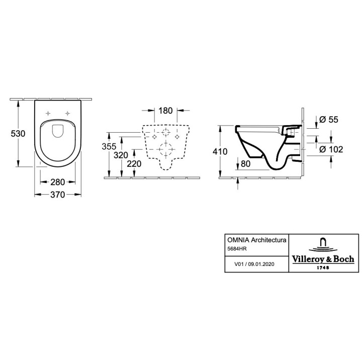 Zestaw miska + deska Villeroy & Boch Omnia Architectura - sanitbuy.pl
