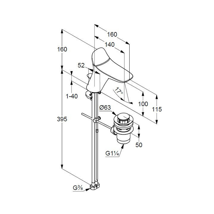 Bateria umywalkowa jednouchwytowa Kludi Ambienta- sanitbuy.pl
