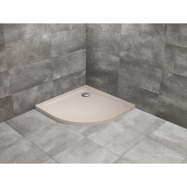 Brodzik akrylowy, półokrągły Radaway DOROS A 90x90, biały