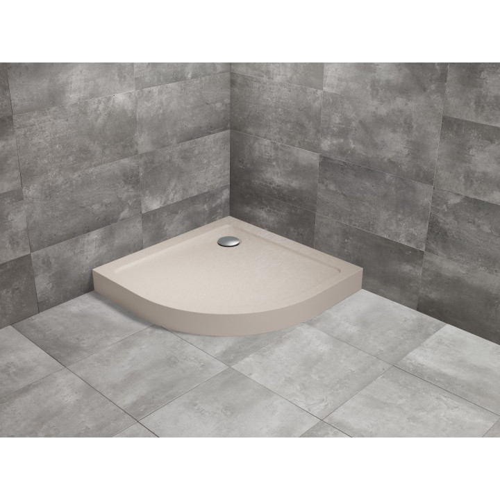 Brodzik akrylowy, półokrągły Radaway DOROS A Compact 90x90, biały