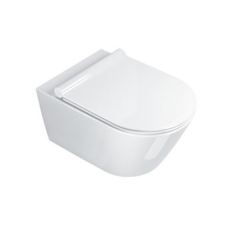 Miska Catalano Sfera NF wisząca, 35x50 cm, bezrantowa, biała + deska wolnoopadająca slim + mocowania