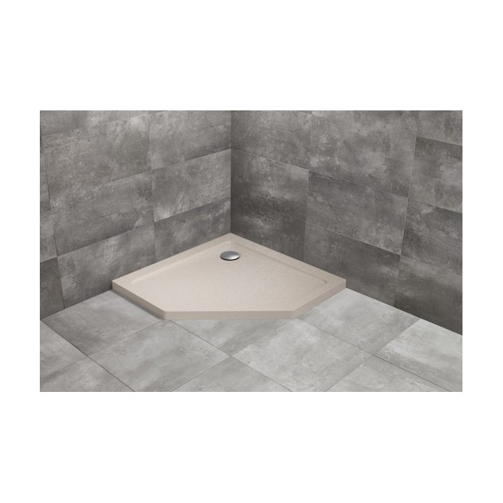 Brodzik prostokątny Radaway Doros F, 140x80cm, akrylowy, stone white