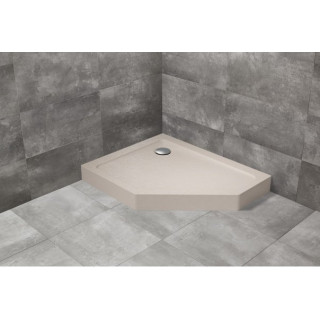 Brodzik pięciokątny lewy z obudową Radaway Doros PT E Compact 100x80cm biały