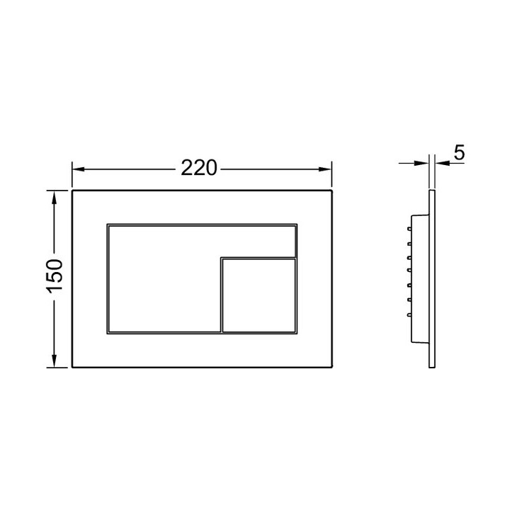 Przycisk spłukujący TECEvelvet do WC z powłoką Fenix - beżowo-brązowy