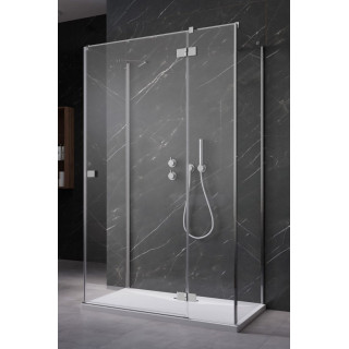 Drzwi prysznicowe Radaway Essenza New KDJ+S 90 cm, lewe, profil chrom, szkło przeźroczyste