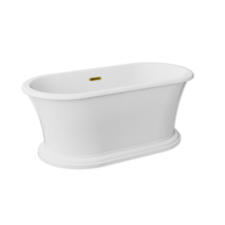 Wanna wolnostojąca Besco Keya B&W, 165x70cm, owalna, czarny/biały