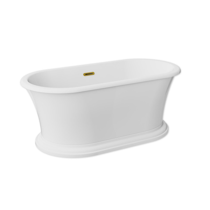 Wanna wolnostojąca Besco Keya B&W, 165x70cm, owalna, czarny/biały