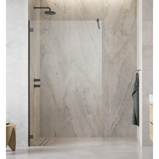 Drzwi przesuwne walk-in Radaway Furo, prawe, ze ścianką, 160x200cm, szkło przejrzyste, profil chrom