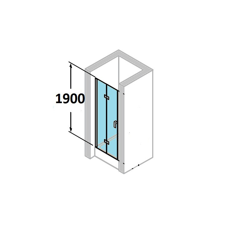 Drzwi prysznicowe Huppe Design 501 - składane, szer. 800 mm- sanitbuy.pl