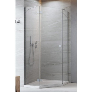 Kabina pięciokątna Essenza PTJ 90x90 drzwi prawe, szkło przejrzyste, Radaway ESSENZA PTJ - Chrom