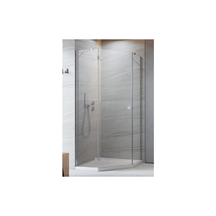 Kabina pięciokątna Essenza PTJ 90x90 drzwi prawe, szkło przejrzyste, Radaway ESSENZA PTJ - Chrom