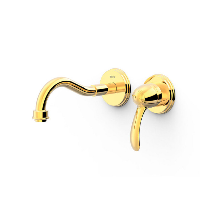 Umywalkowa bateria podtynkowa Tres Clasic, 2-otworowa, stal