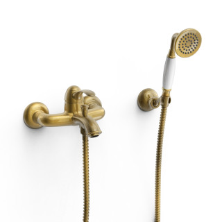 Bateria umywalkowa Tres-Clasic jednouchwytowa - mosiądz antyczny