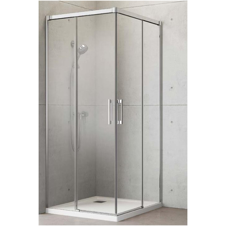 Drzwi suwane Radaway Idea Black 80 część lewa kabiny 78-79.5x200.5cm, szkło przejrzyste, profil czarny- sanitbuy.pl