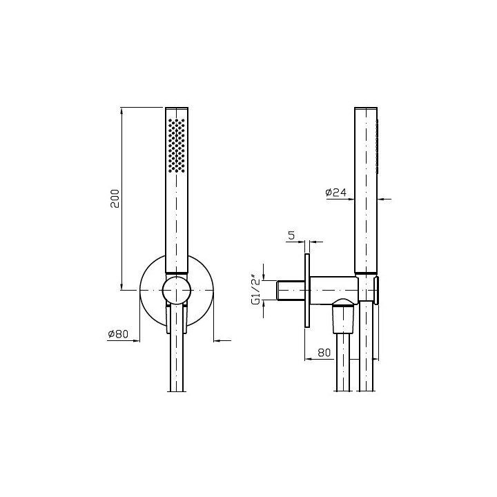 PYTAJ O RABAT !Bateria wannowo-natryskowa Zucchetti Pan S podtynkowa, jednouchwytowa, z przełącznikiem pulsacyjnym - czekoladowy