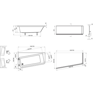 Ravak Wanna 10 160X95 L Biała- sanitbuy.pl