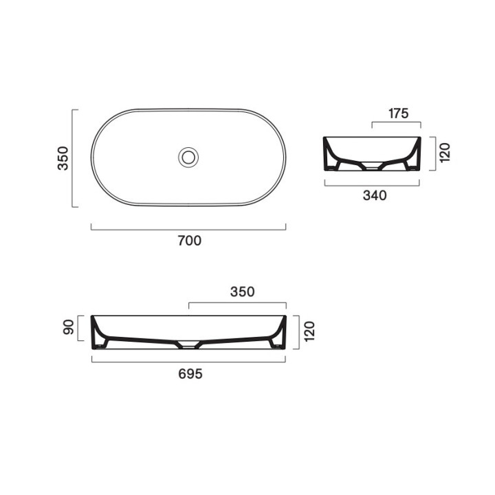 Umywalka Catalano Zero 50 cm, biała