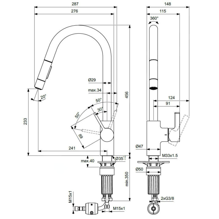 Element podtynkowy Ideal Standard do baterii umywalkowej ściennej