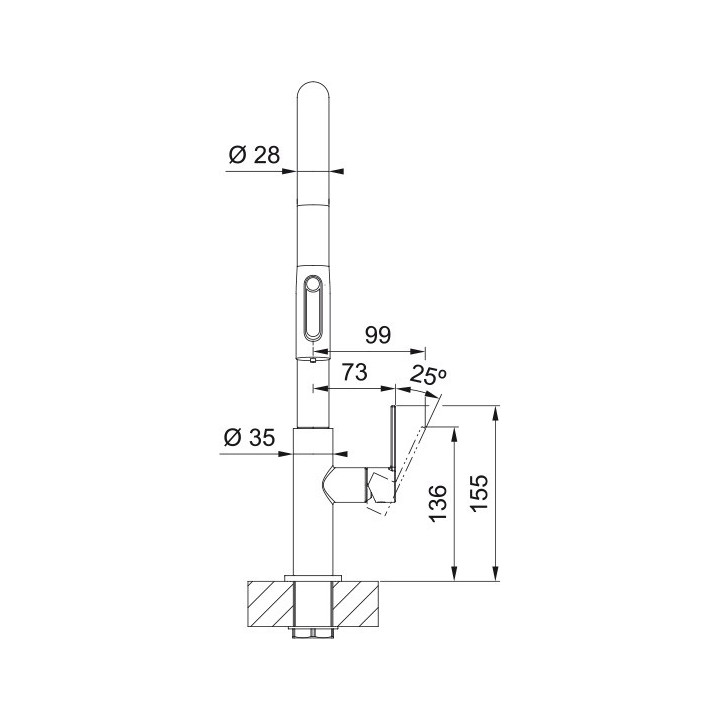 Bateria kuchenna z wyciąganą wylewką Franke Eos Neo pull-out spray - antracyt