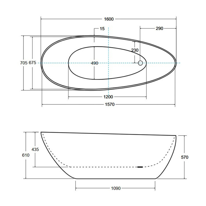 PYTAJ O RABAT ! Wanna wolnostojąca Besco Gloria 160x68cm Retro biała